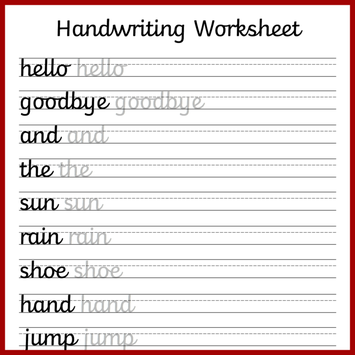 Practice Writing Words Worksheets