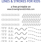 Cursive Pre Writing Lines Strokes For Kids Printable Packet