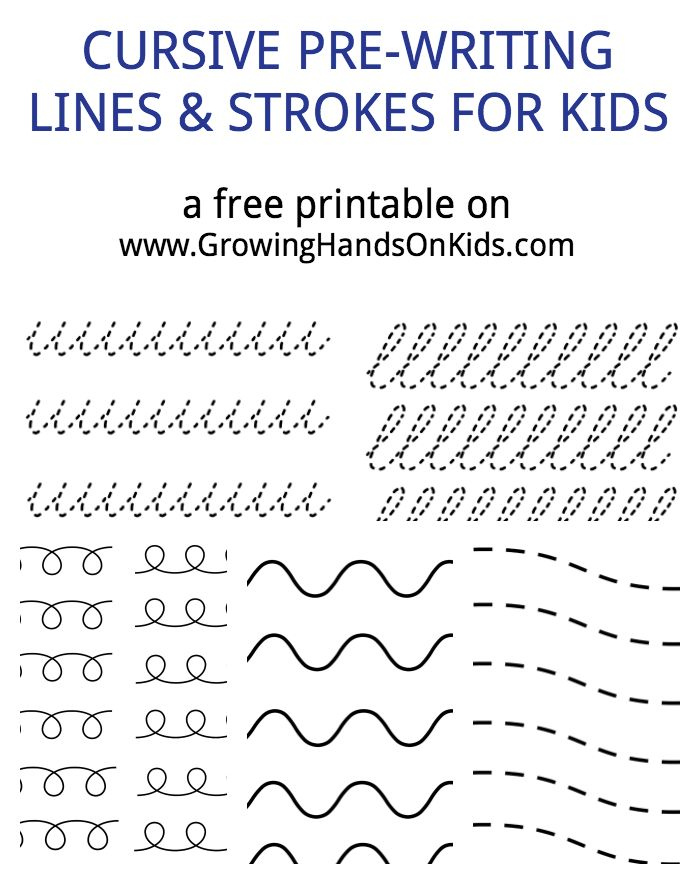 Free Printable Pre Writing Strokes Worksheets