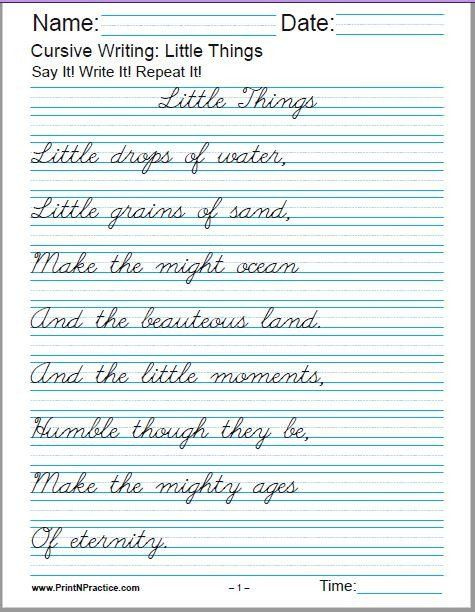 Cursive Sentences Worksheets Printable 50 Cursive Writing Worksheets 