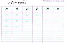Cursive Small Letter c Worksheet