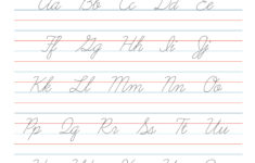 Cursive Writing Alphabet Worksheets 26 Letters Etsy