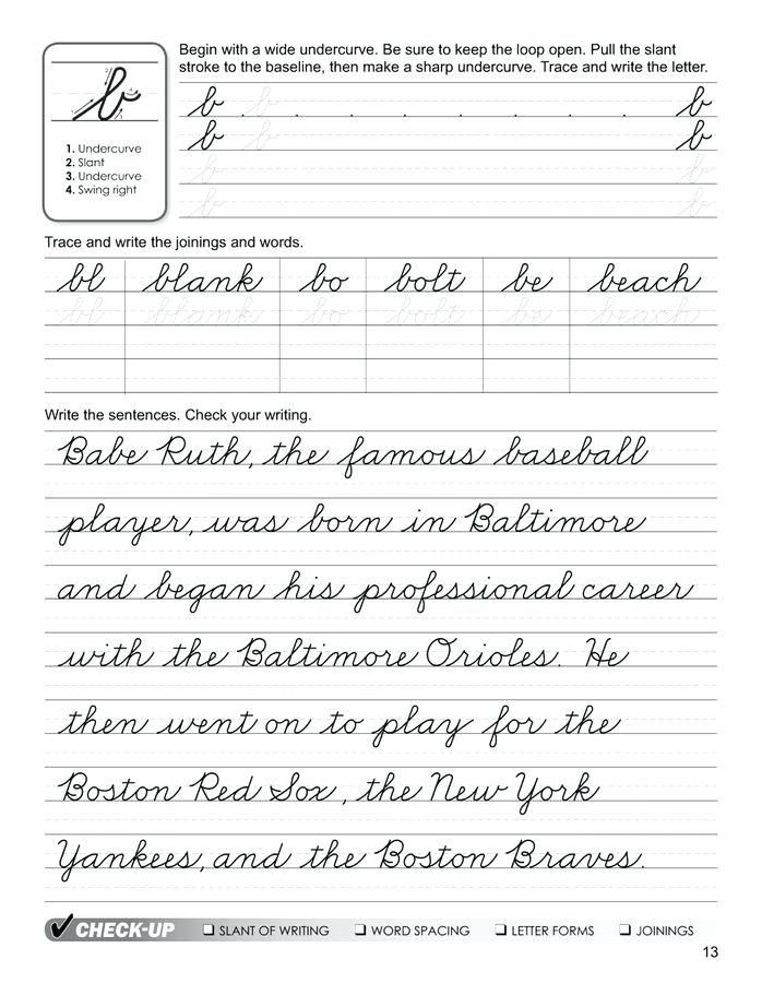 Cursive Writing Worksheets For Adults Pdf And English Cursive 