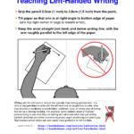 Cursive Writing Worksheets For Left Handers Download Printable