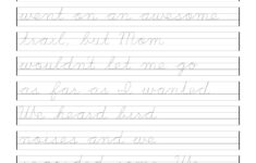 Cursive Writing Worksheets For Left Handers Download Printable