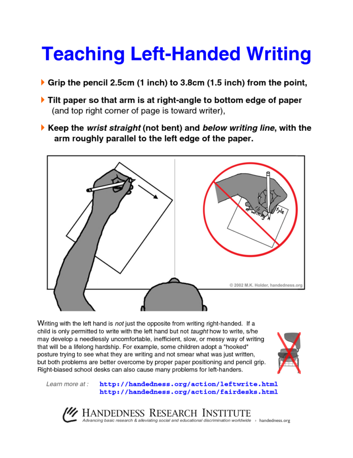 Cursive Writing Worksheets For Left Handers