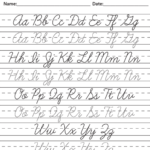 Cursive Writing Worksheets Printable Capital Letters 4 Cursive