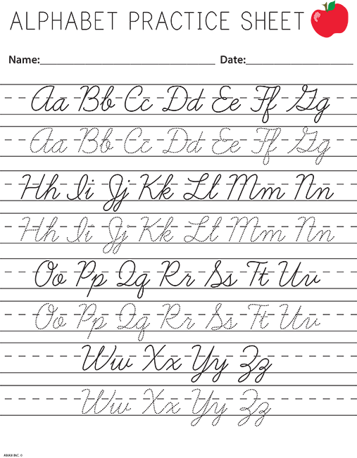 Cursive Writing Traceable Worksheets | Writing Worksheets