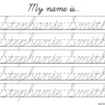 Custom Cursive Name Practice Worksheets Writing Worksheets Etsy