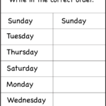 Days Of The Week 1 Worksheet FREE Printable Worksheets Worksheetfun