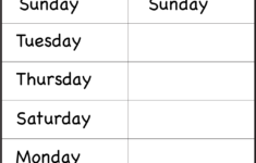 Days Of The Week 1 Worksheet FREE Printable Worksheets Worksheetfun