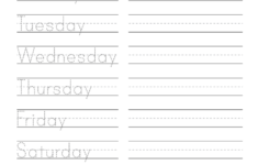 Days Of The Week Writing Practice Sheet 03 Free Days Of The Week