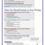 Descriptive Writing English ESL Worksheets For Distance Learning And