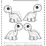Dinosaur Prewriting Tracing Handwriting Worksheets Printable