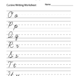 Easy Cursive Writing Worksheet Printable Cursive Writing Worksheets