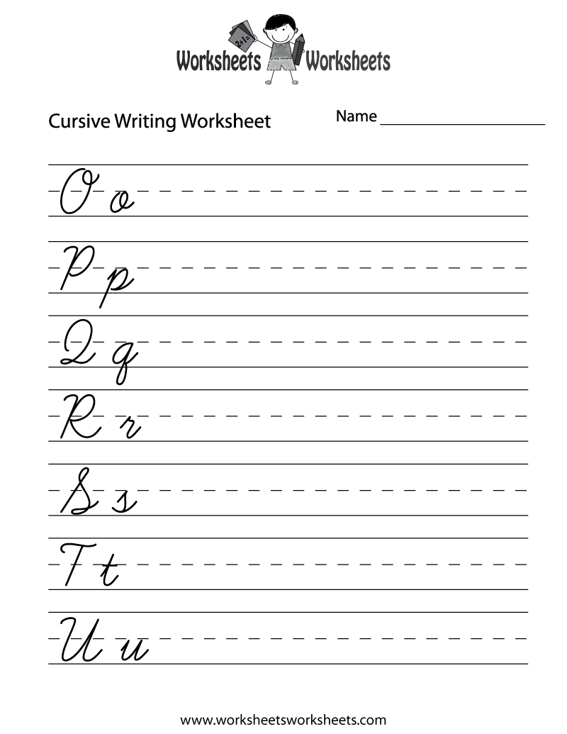 Easy Cursive Writing Worksheet Printable Cursive Writing Worksheets 