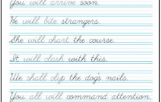 Easy Sentences In English Past Present And Future Cursive