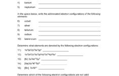 Electron Configuration Practice Worksheet