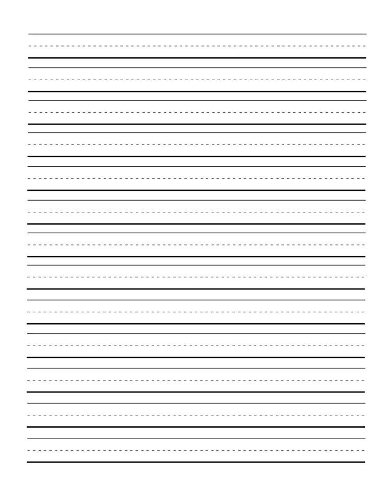 Elementary Lined Paper Printable Free Writing Worksheets
