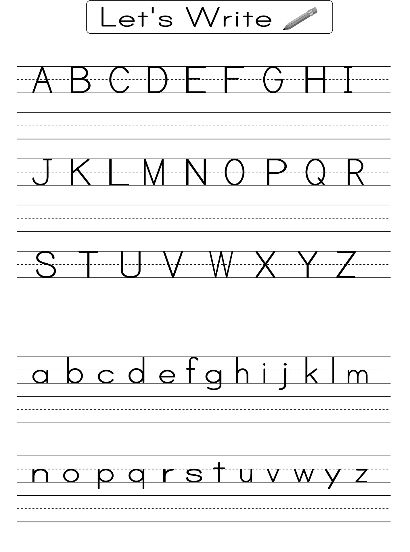 English Alphabet Worksheet For Kindergarten Activity Shelter