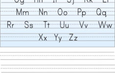 English Alphabet Worksheet For Kindergarten Alphabet Writing