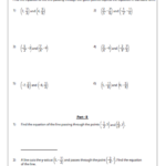 Equation Of A Line Passing Through Two Points Worksheets