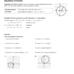 Equations Of Circles Worksheet