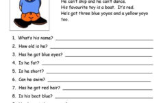 Esl Reading Comprehension Worksheets For Adults Db excel
