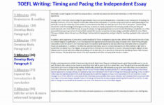Essay Writing For Toefl Ibt
