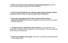 Evaluation Essay Peer Review Worksheet