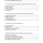 Expository Writing Multiple Choice Interactive Worksheet