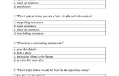 Expository Writing Multiple Choice Interactive Worksheet