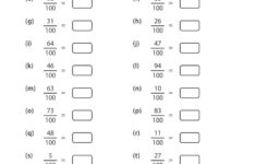 Expressing Fractions As Decimals Hundredths Decimals Worksheets
