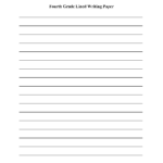 Fourth Grade Lined Writing Paper Cursive Handwriting Worksheets