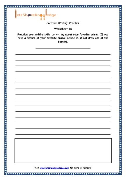 4th grade writing worksheets pdf