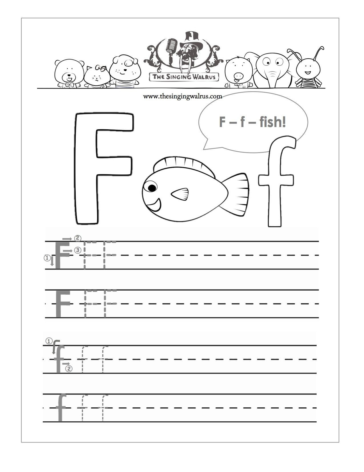 Free Alphabet Practice Sheets From The Singing Walrus Printable 