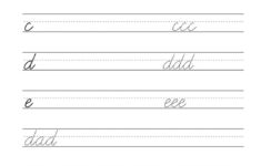 Free Beginning Cursive Writing Template Part 1 Cursive Worksheets