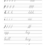 Free Beginning Cursive Writing Template Part 2 Cursive Writing