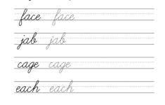 Free Beginning Cursive Writing Template Part 3 Cursive Writing