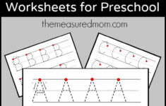 Free Beginning Handwriting Worksheets For Preschool The Measured Mom