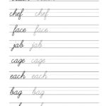 Free Cursive Handwriting Worksheets Worksheet For Kids