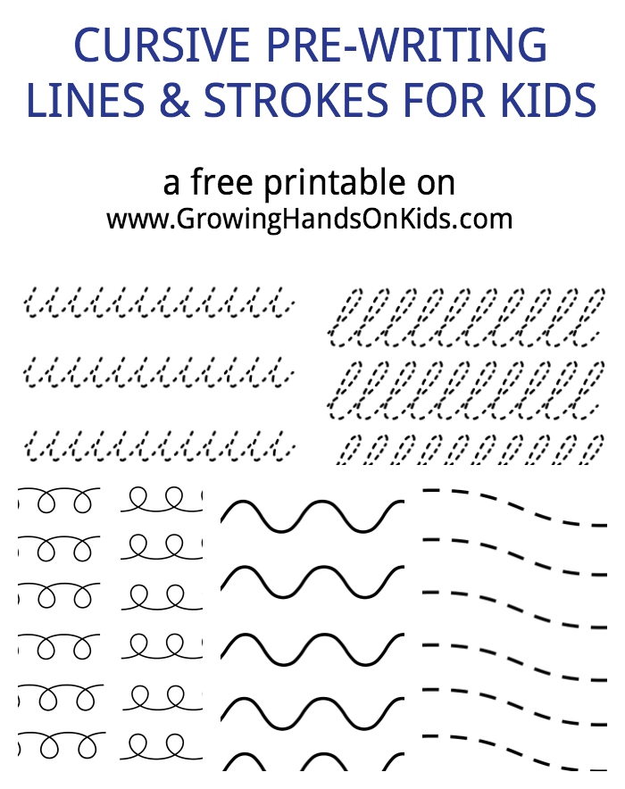 Cursive Pre Writing Worksheets