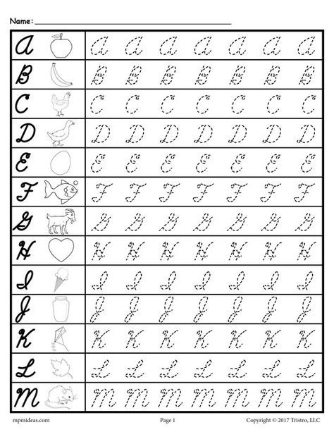FREE Cursive Uppercase Letter Tracing Worksheets Cursive Writing 