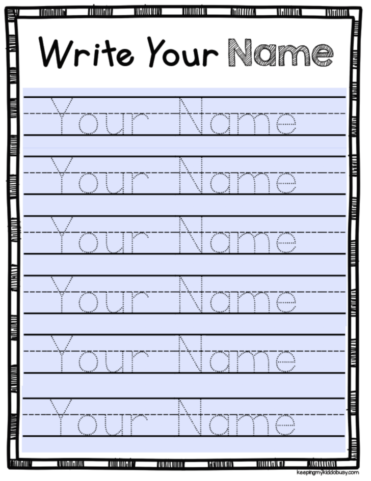 Free Name Writing And Tracing Printable