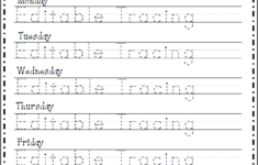 Free Editable Name Tracing Worksheet 5 Day Made By Teachers Name