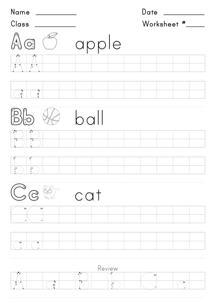 Practice Writing Sheets For Kids