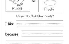 Free Kindergarten Christmas Writing Worksheet Kindermomma