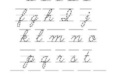 Free Lowercase Letter Worksheets Free Cursive Handwriting Worksheet