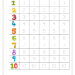 Free Math Worksheets Number Tracing And Writing 1 10 Number