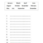 FREE MONTHS WORKSHEETS Teacher S Zone